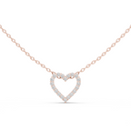 Heart Shape Round Cut Lab Diamond Pendant