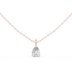 1 Carat Pear Cut Lab Diamond Solitaire Pendant
