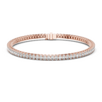 Oval Diamond Tennis Bracelet With Prong Setting