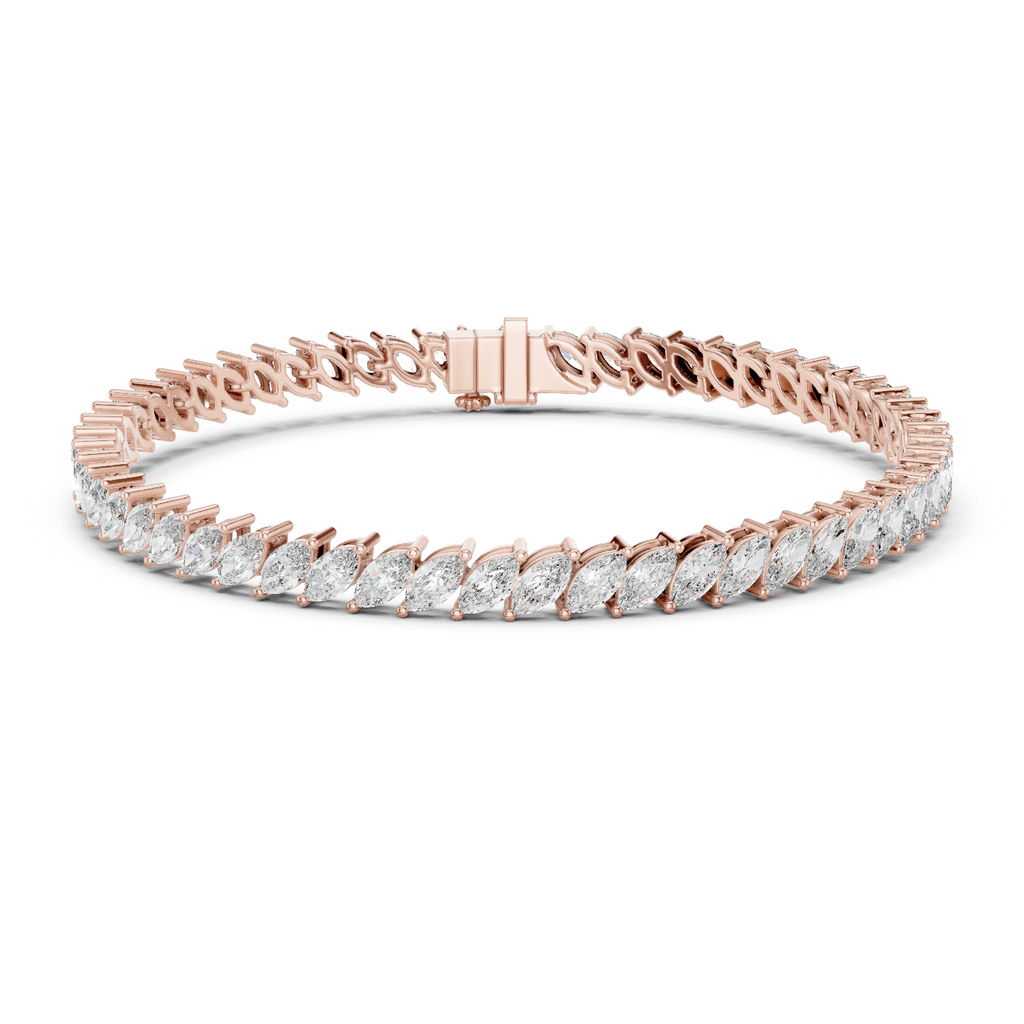 Marquise Cut Lab Diamond Tennis Bracelet