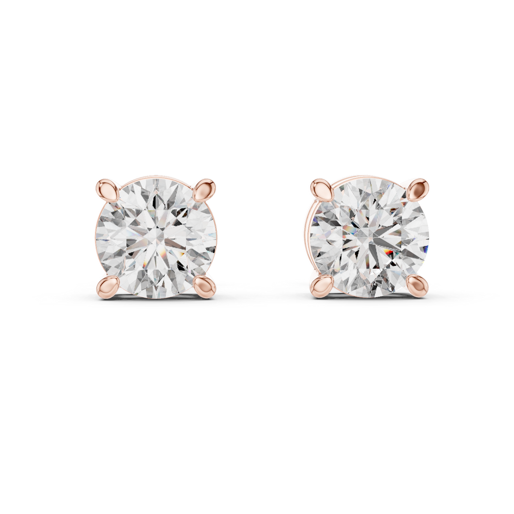 2.50 Carat Round Lab Diamond Stud Earrings
