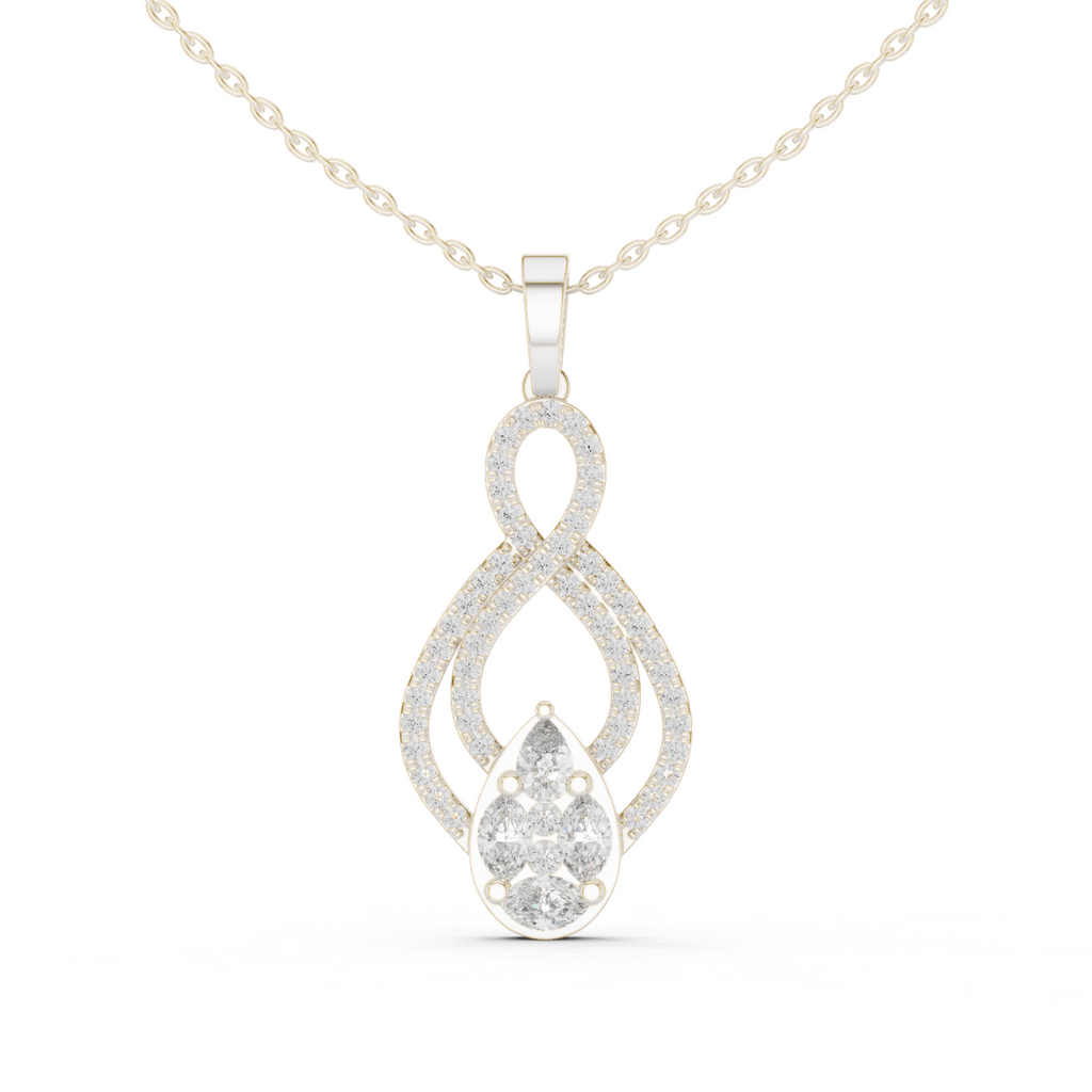 Multi Shape Lab Diamond Infinity Pendant