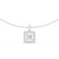Princess Cut Lab Diamond Halo Pendant