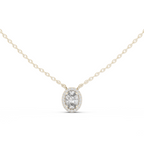 Fancy Oval Cut Halo Lab Diamond Pendant