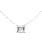 2.50 Carat Emerald Cut Lab Diamond Bezel Set Pendant