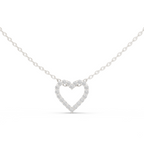 Heart Shape Round Cut Lab Diamond Pendant