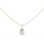 1 Carat Pear Cut Lab Diamond Solitaire Pendant