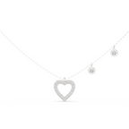 Heart Shape Round Cut lab Diamond Pendant