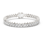 Modern Emerald Diamond Tennis Bracelet