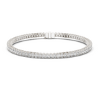 Oval Diamond Tennis Bracelet With Prong Setting