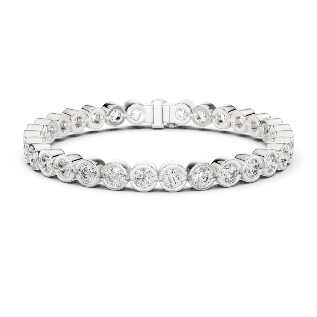 Cluster Round Diamond Bezel set Bracelet
