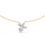 Multi Shape Lab Diamond Floral Pendant