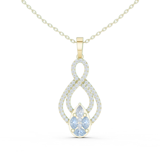 Multi Shape Lab Diamond Infinity Pendant