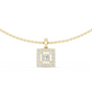 Princess Cut Lab Diamond Halo Pendant
