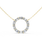 1.50 Carat Oval Shape Lab Diamond Circle Pendant
