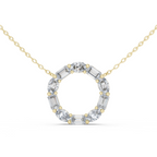1.50 Carat Oval Shape Lab Diamond Circle Pendant