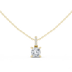 1.50 Carat Cushion Cut Solitaire Lab Diamond Pendant