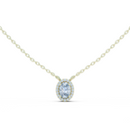 Fancy Oval Cut Halo Lab Diamond Pendant
