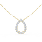 Lab Diamond Round Cut Dew Drop Pendant