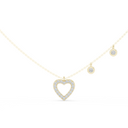 Heart Shape Round Cut lab Diamond Pendant