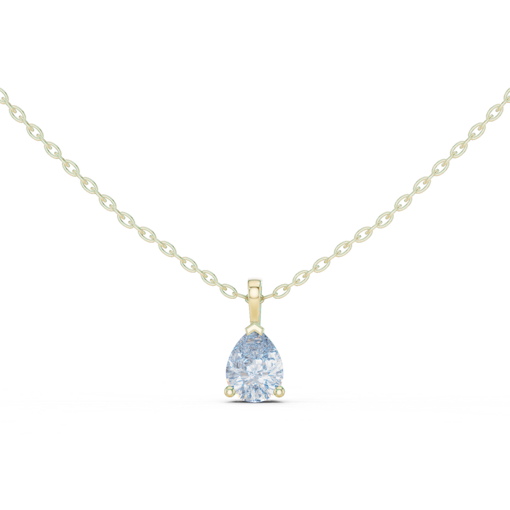 1 Carat Pear Cut Lab Diamond Solitaire Pendant
