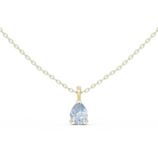1 Carat Pear Cut Lab Diamond Solitaire Pendant