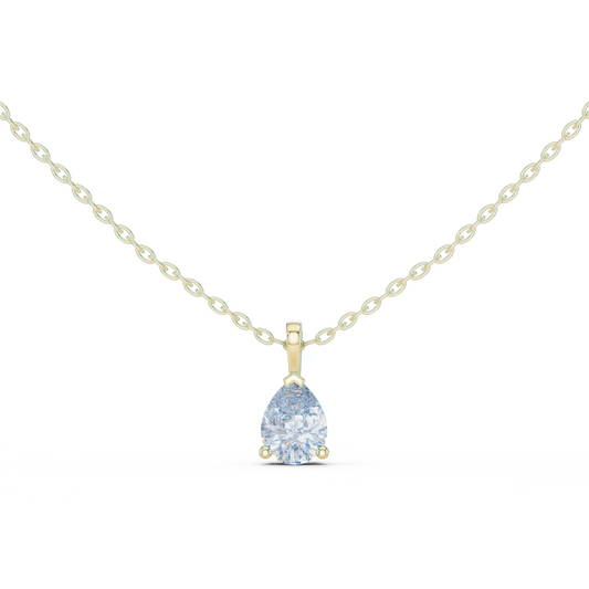 1 Carat Pear Cut Lab Diamond Solitaire Pendant