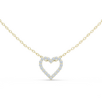Heart Shape Round Cut Lab Diamond Pendant