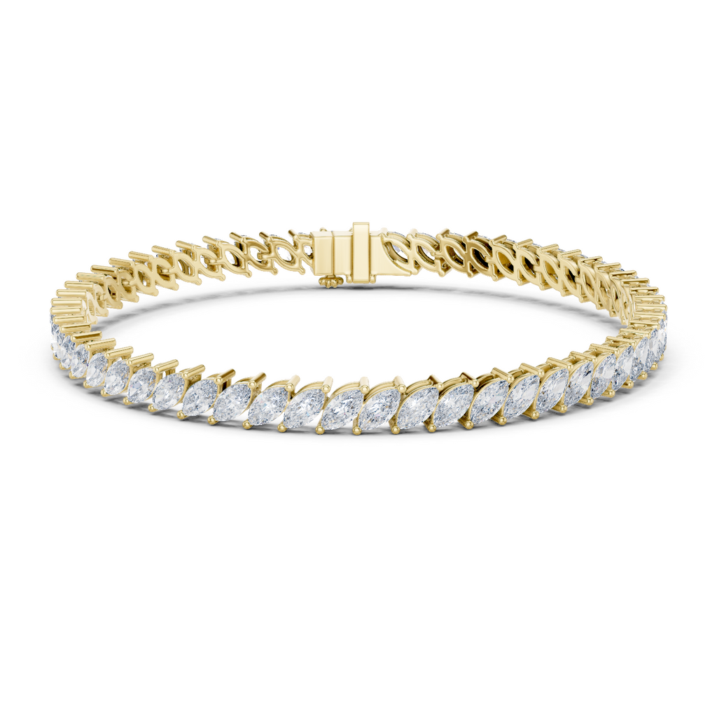 Marquise Cut Lab Diamond Tennis Bracelet
