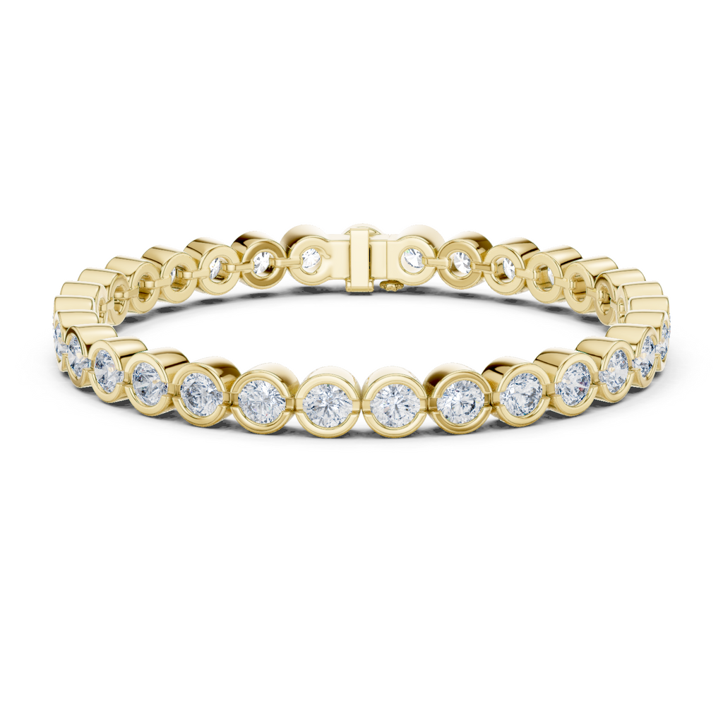Cluster Round Diamond Bezel set Bracelet