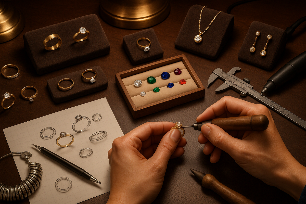 generate an image to show jewelry ciustomization