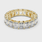 6 Carat Emerald Diamond Eternity Wedding Band