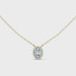 Fancy Oval Cut Halo Lab Diamond Pendant
