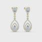 Classic Dangler Earrings With Pear Cut Diamond