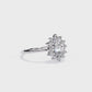 Oval Cut halo Lab Diamond Engagement Ring With Solid Gold