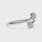 14K White Gold Toi Et Moi Round Cut Diamond Ring