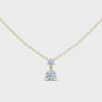 14K Yellow Gold Solitaire Pendant With Round Lab Diamond