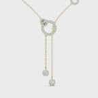 Bezel Set Oval And Round Lab Diamond Pendant