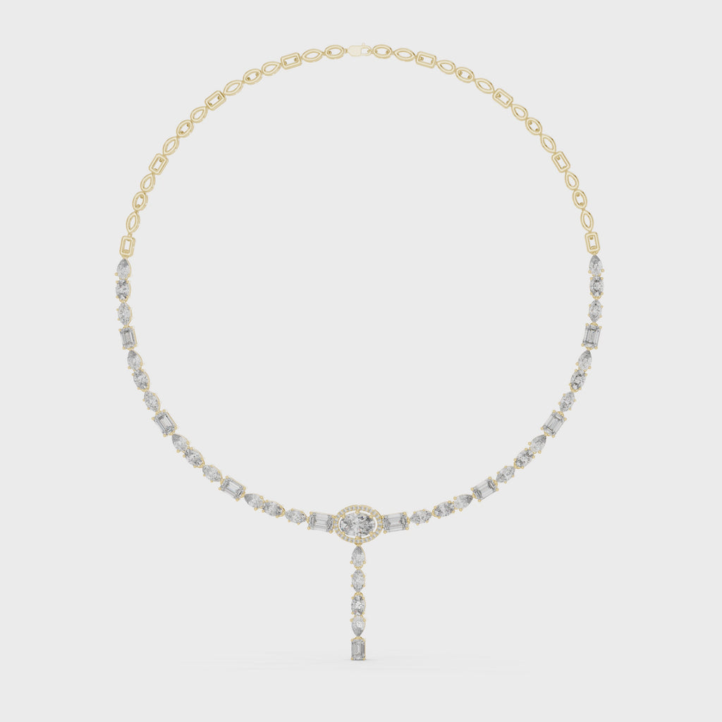 Fancy Multi Shape Lab Grown Diamond Necklace