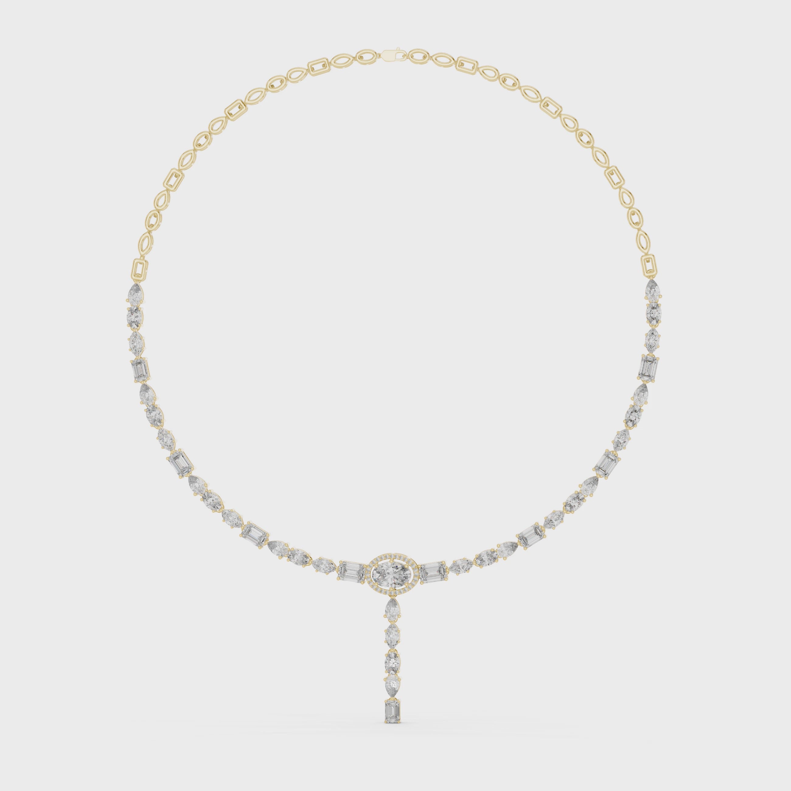 Fancy Multi Shape Lab Grown Diamond Necklace