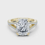 5 Carat Cushion Diamond Double Shank Engagement Ring
