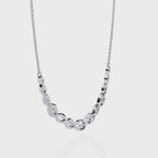 Round Cut Lab Diamond Necklace in 14K White Gold