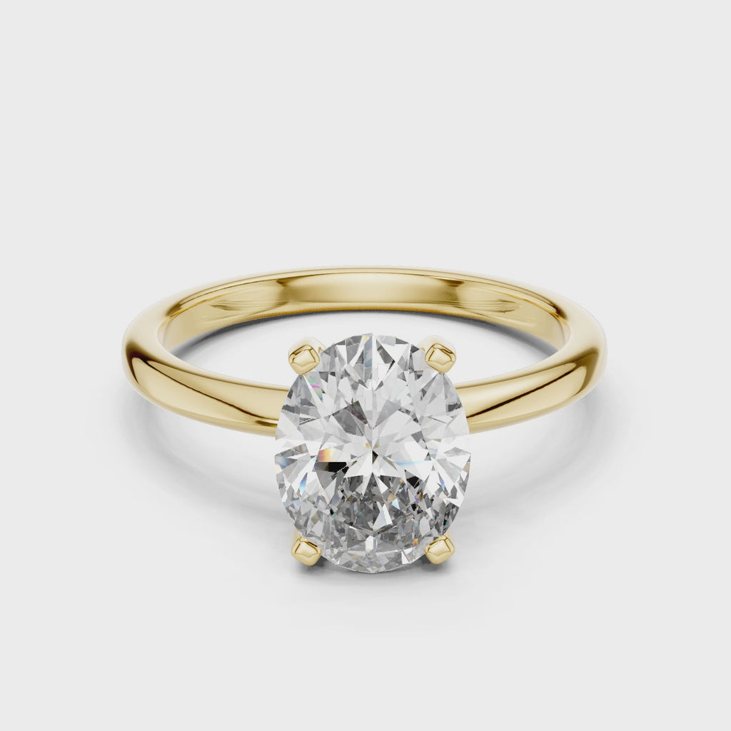 2 Carat Oval Cut Solitaire Lab Diamond Engagement Ring