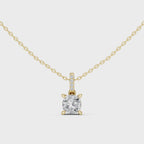 1.50 Carat Cushion Cut Solitaire Lab Diamond Pendant