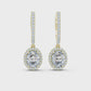 Trendy Lab Diamond Oval Cut Drop Earrings
