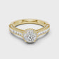 Round And Bag Solitaire Diamond Engagement Ring