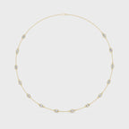 Charming Emerald And Marquise Diamond Necklace