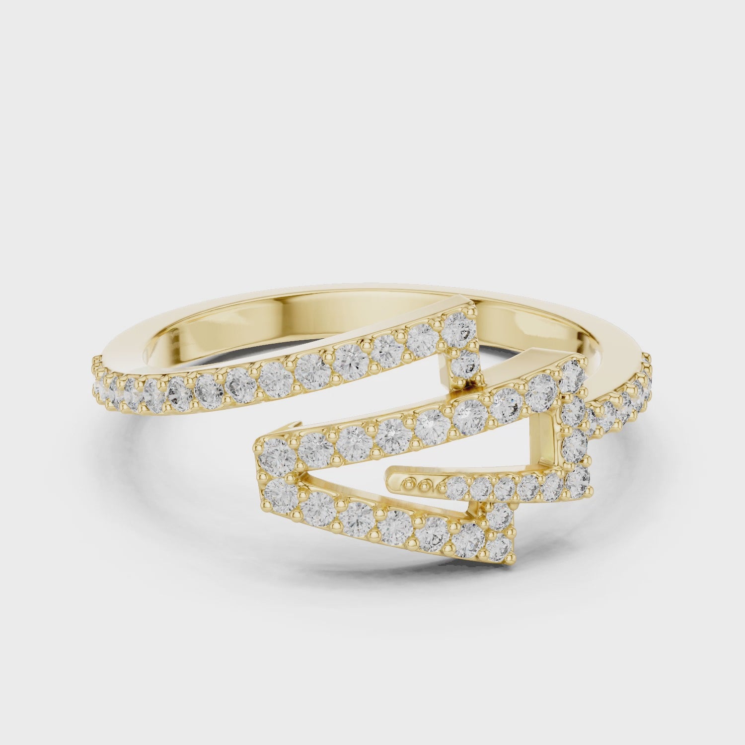 Round Cut Lab Diamond Unique Engagement Ring