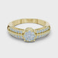 Bridal Set Round Diamond Wedding Ring
