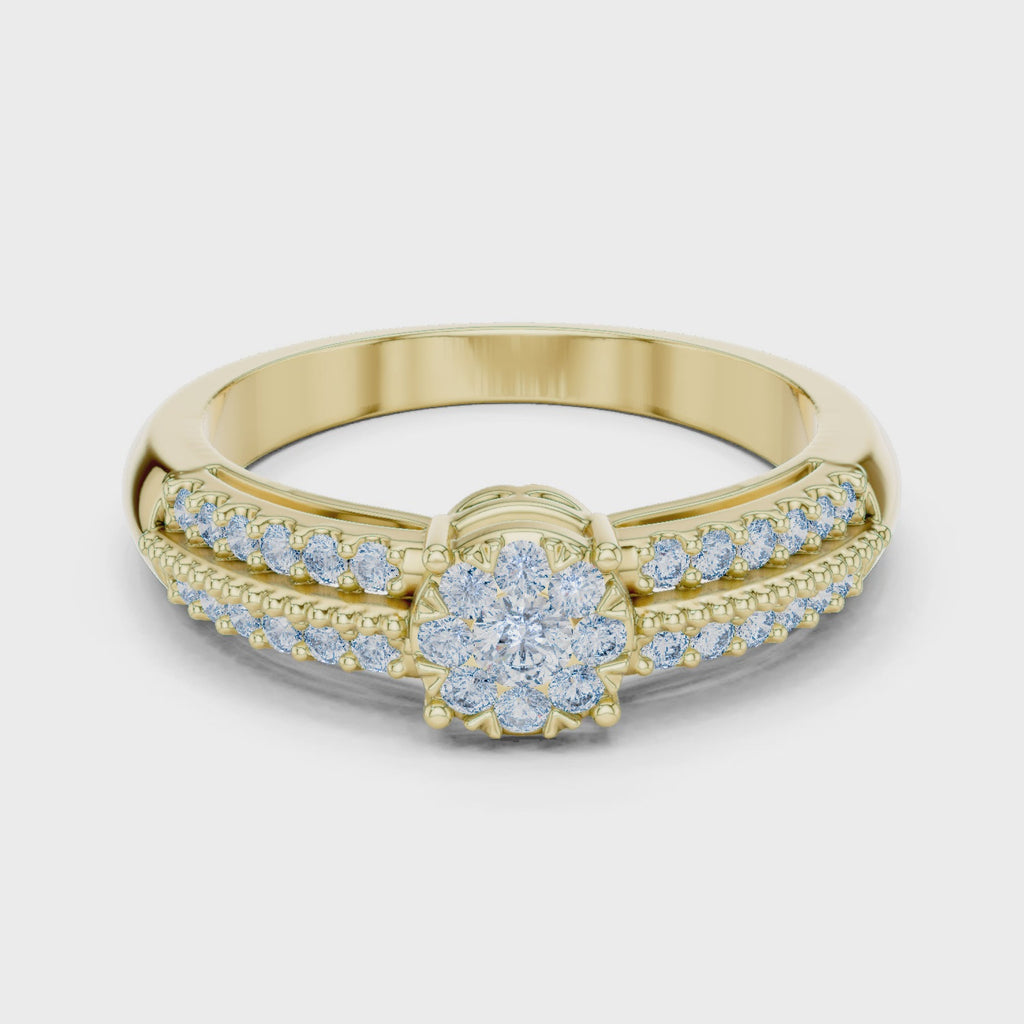 Bridal Set Round Diamond Wedding Ring